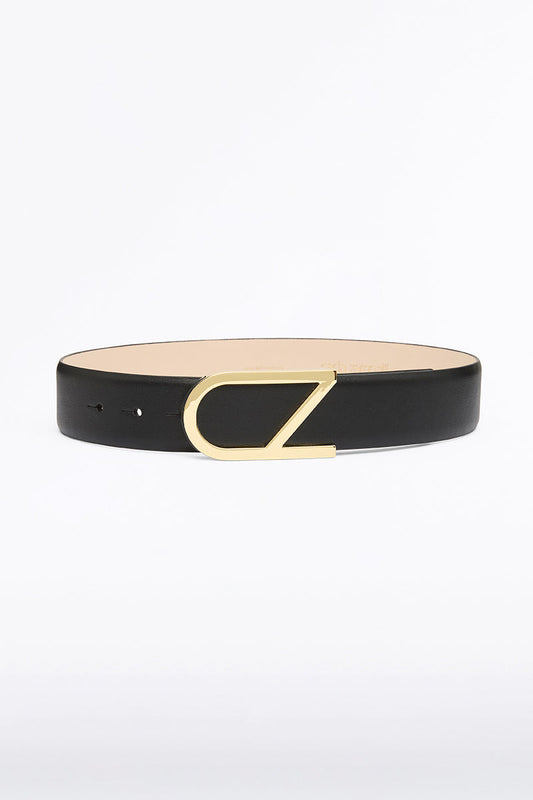 Carla Zampatti Cz Logo Classic Wide Belt (Black)