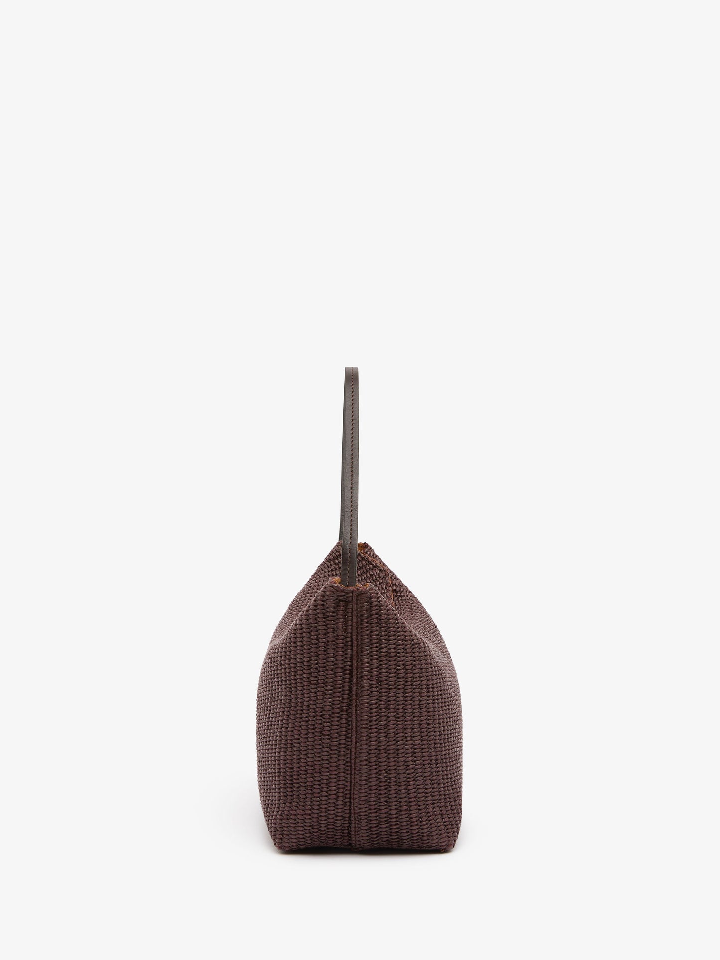 CHRISTOPHER ESBER Turnlock Raffia Shoulder Bag (Chocolate)