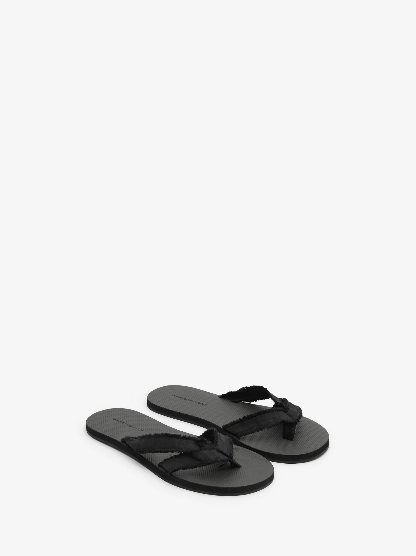 CHRISTOPHER ESBER Freya Silk Flip Flop (Black)