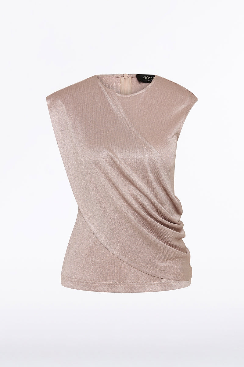 Carla Zampatti Mousse Jersey Twist Top (Pink)