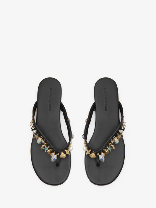 CHRISTOPHER ESBER Memento Charm Flip Flop (Black)