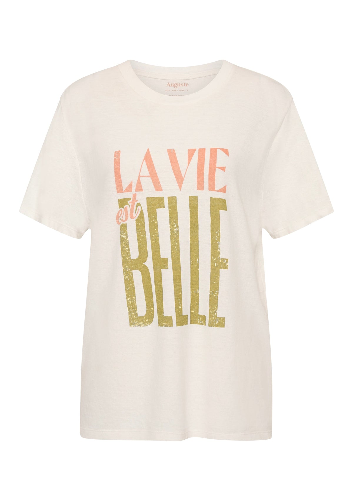 Auguste The Label Life Is Beautiful Classic Tee (White)