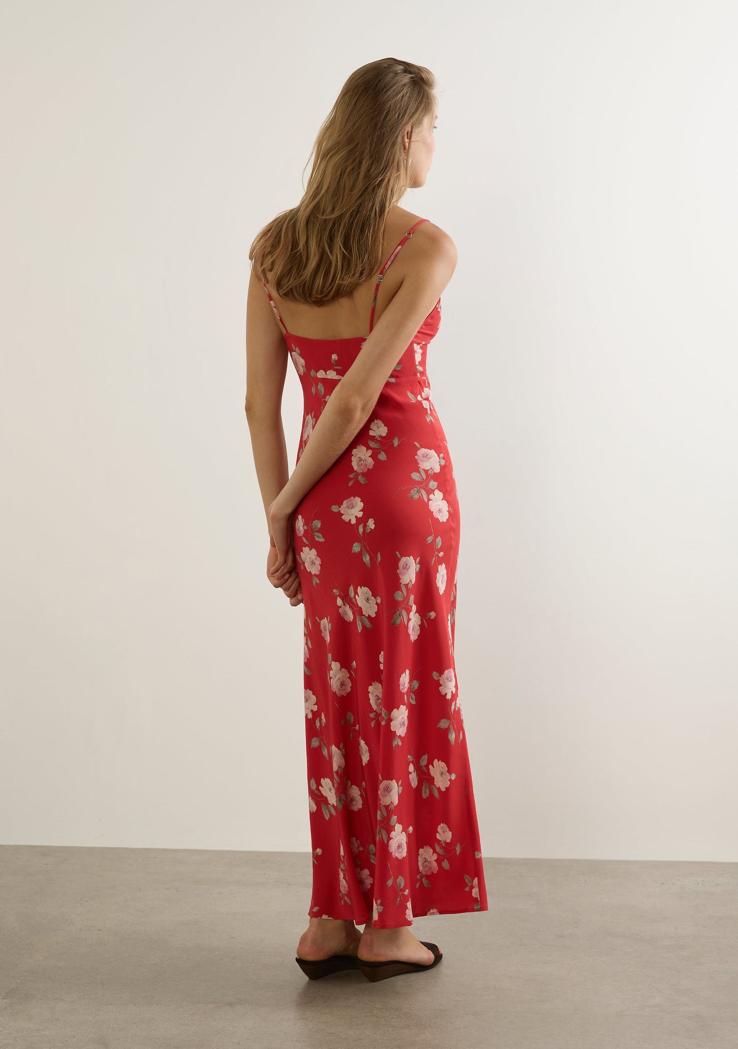 Auguste The Label Anne Tie Slip Maxi Dress (Red)