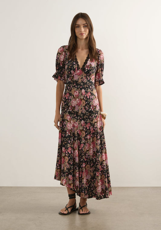 Auguste The Label Jacinda Midi Dress (Black)