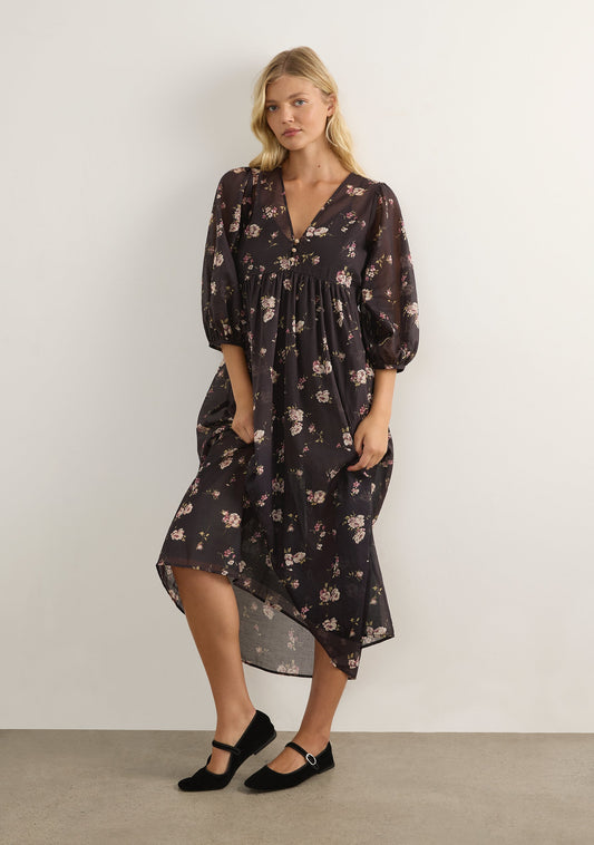 Auguste The Label Ellis Midi Dress (Black)