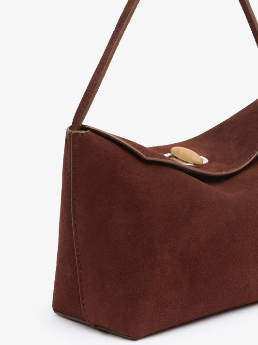 CHRISTOPHER ESBER Turnlock Suede Mini Bag (Espresso)