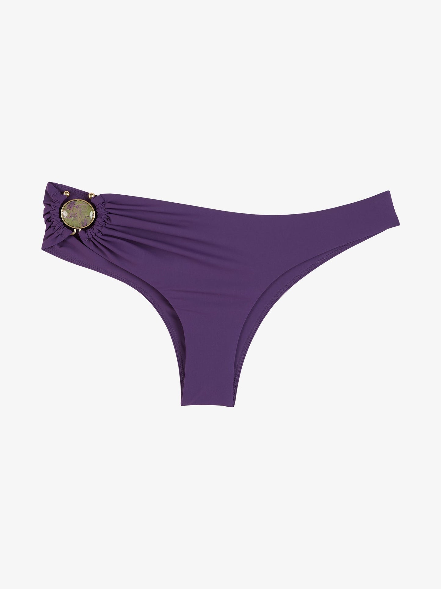 CHRISTOPHER ESBER Mineral Stone Side Ruched Low Brief (Viola)