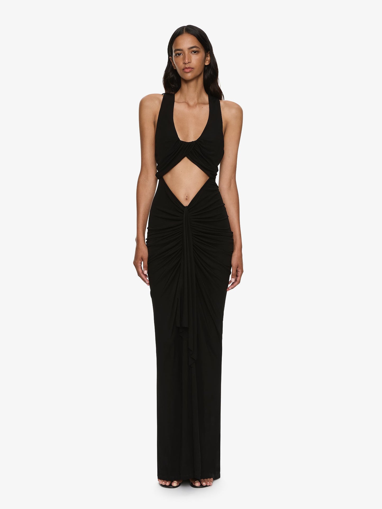 Christopher Esber Vivenda Drape Front Dress (Black)