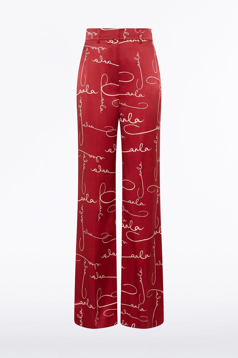 Carla Zampatti Shiraz Signature Silk Pant (Red)
