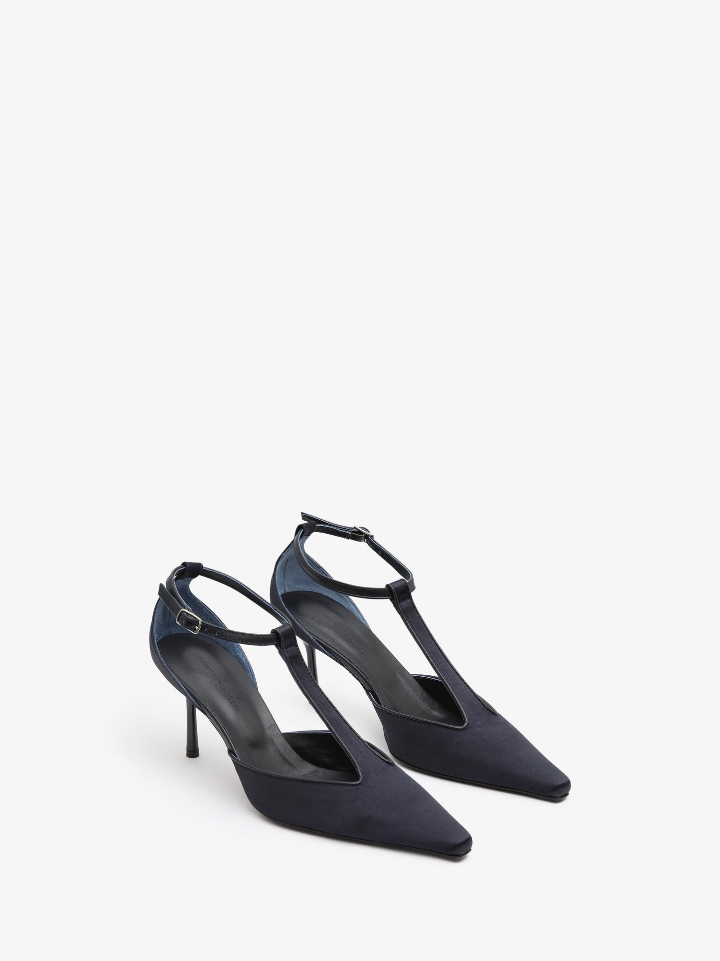 CHRISTOPHER ESBER T-Bar Satin Heel (Ink)