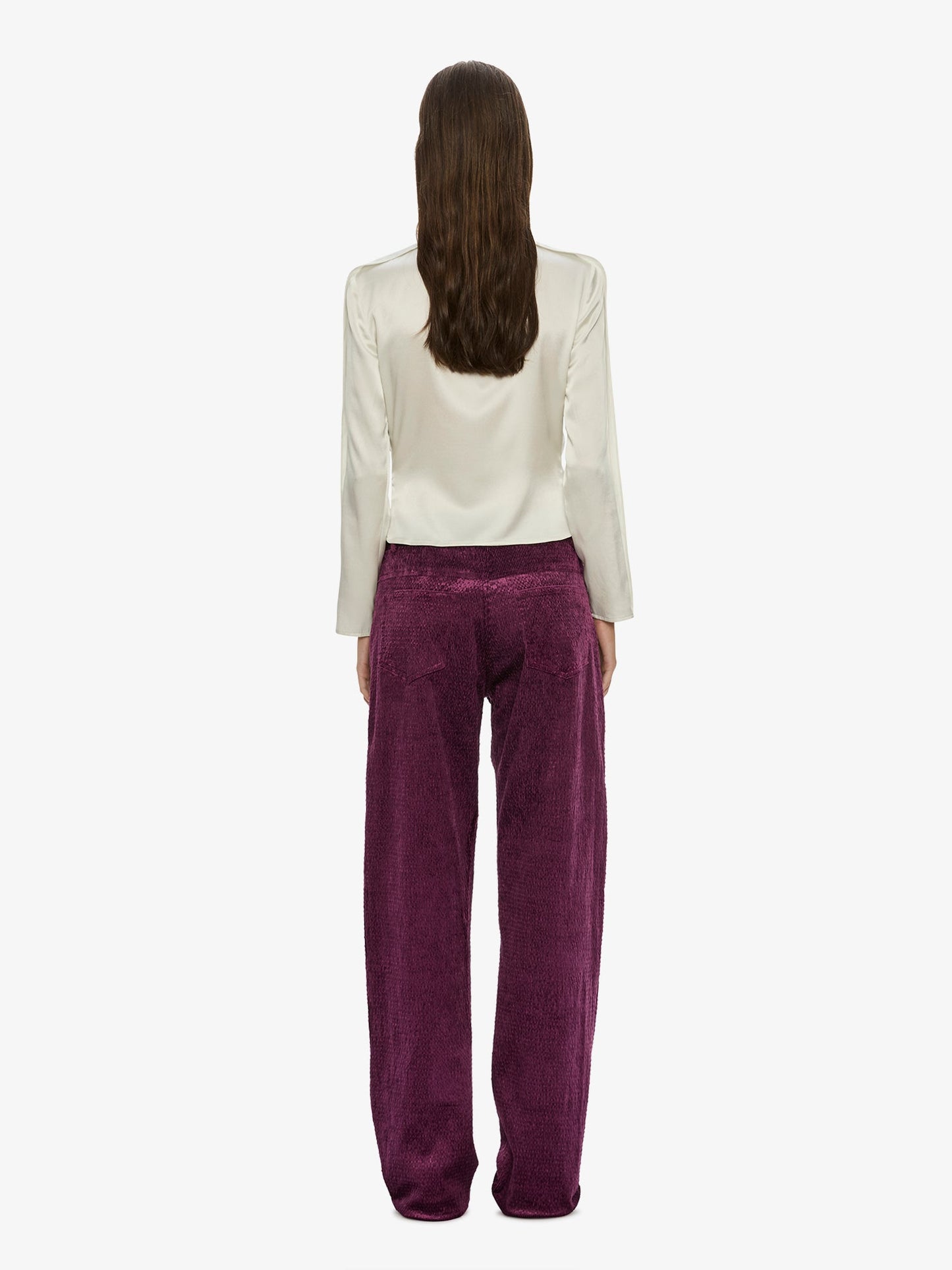 CHRISTOPHER ESBER Ava Sateen Corduroy Jean (Plum)