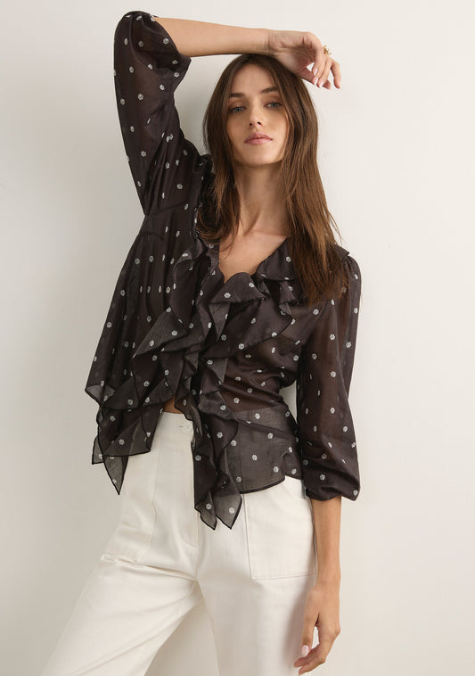 Image of Shirts. Productname: Auguste The Label Celina Blouse in Black colour by brand - Auguste The Label