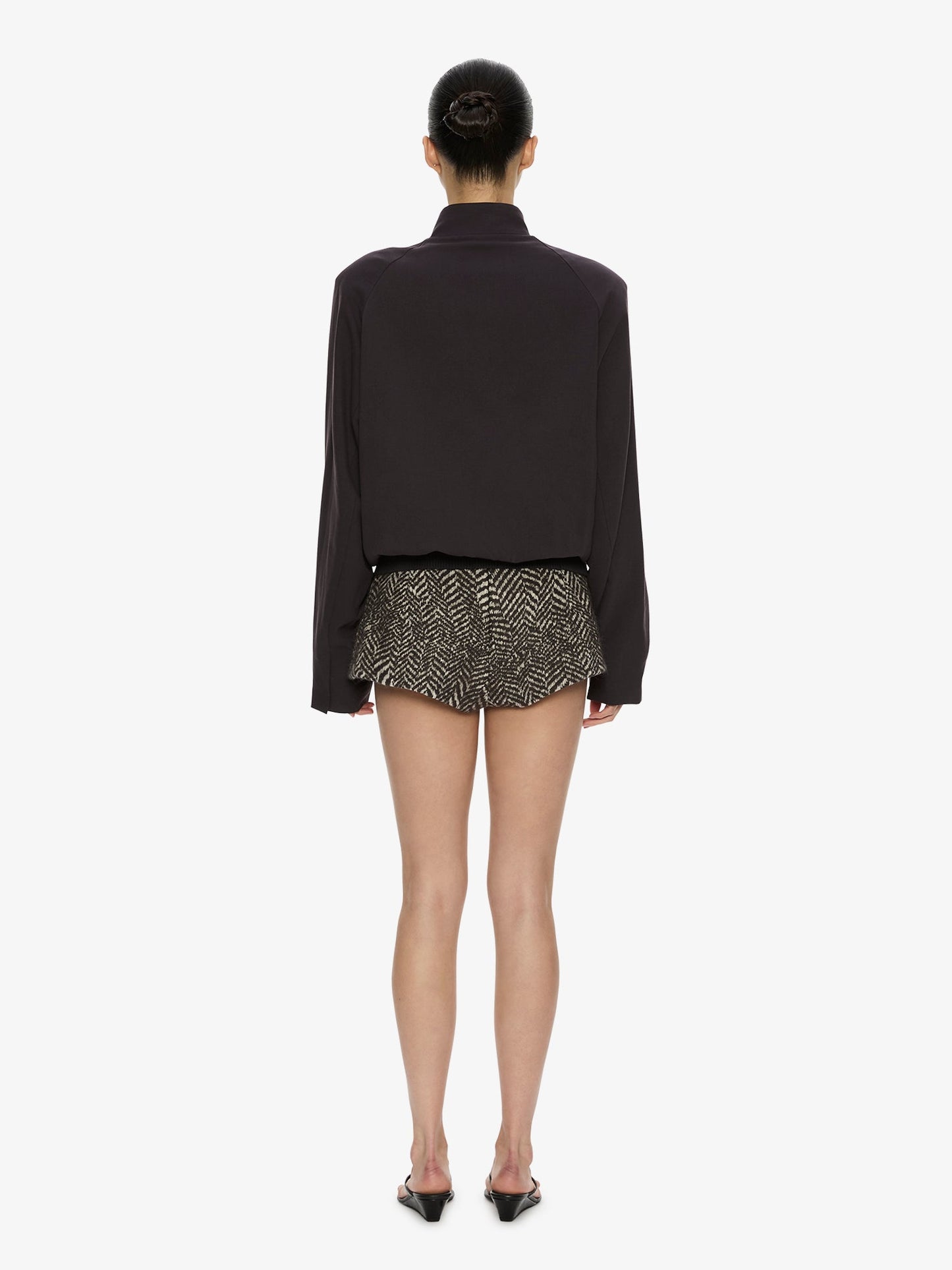 CHRISTOPHER ESBER Warped Herringbone Tailored Short (White)