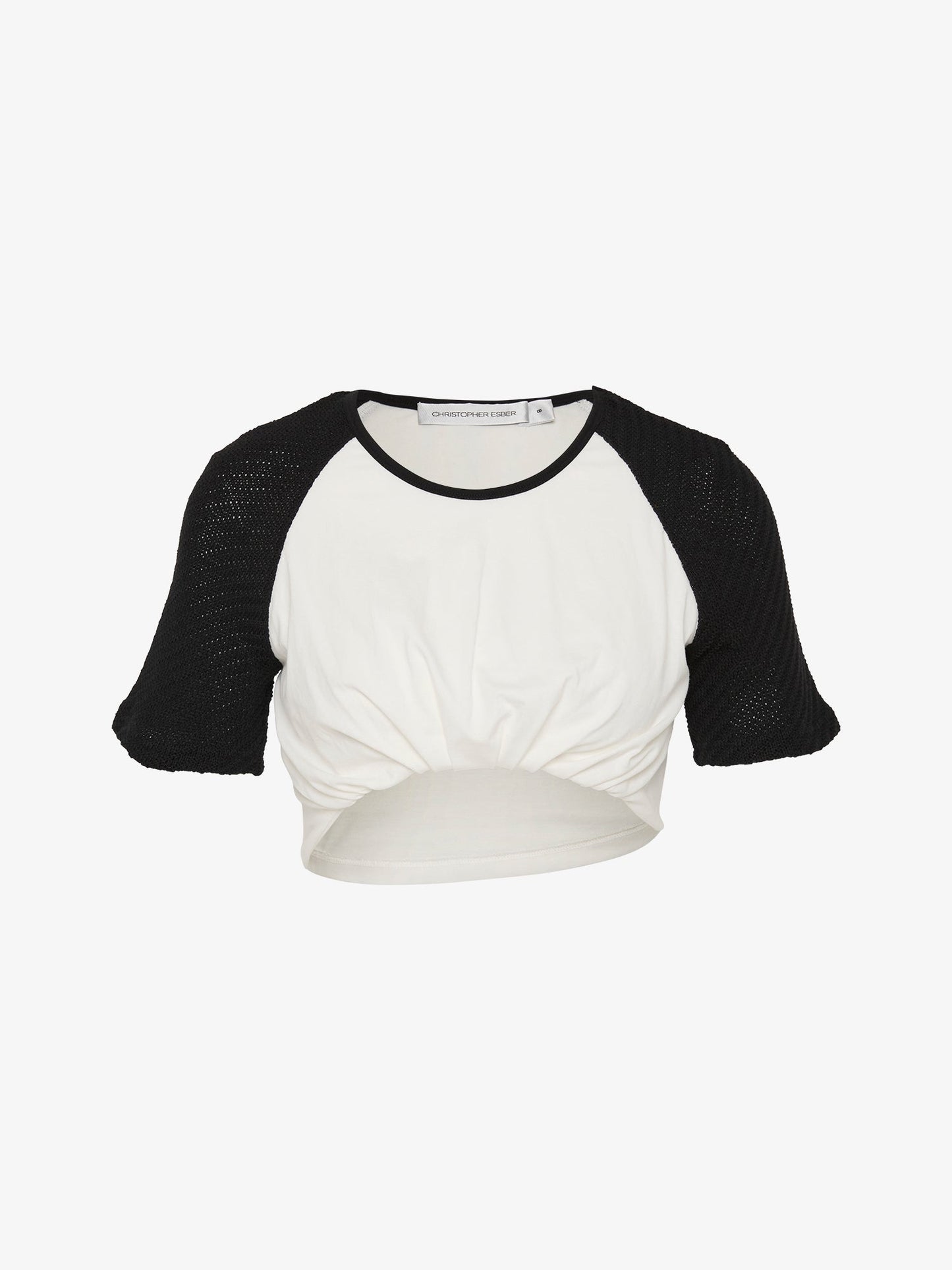 CHRISTOPHER ESBER Tucked Ringer Jersey Tee (White)