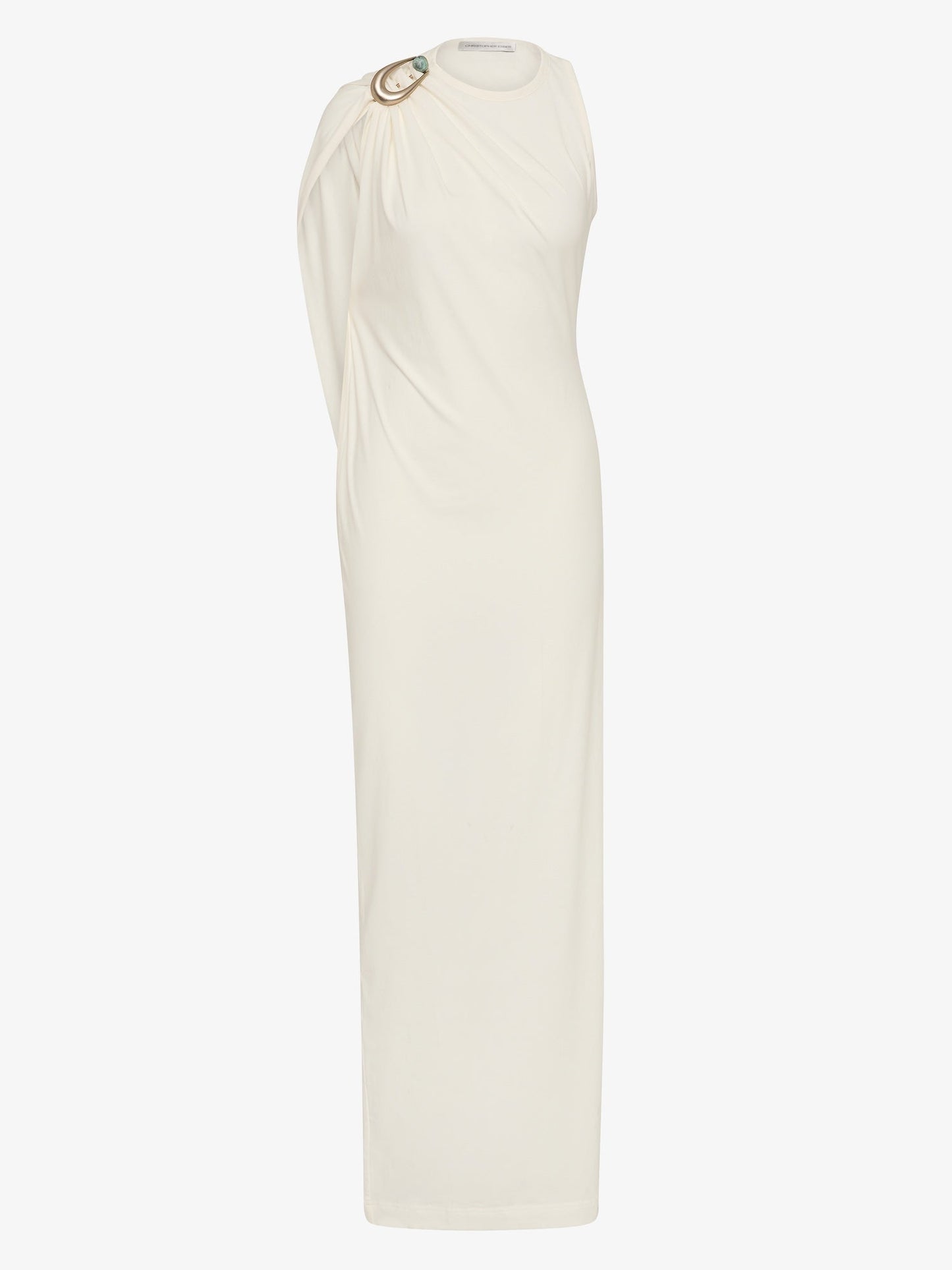 CHRISTOPHER ESBER Stone Pin Column Tee Dress (White)