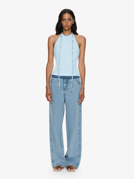 CHRISTOPHER ESBER Beach Quartz Halter Lycra Top (Blue)