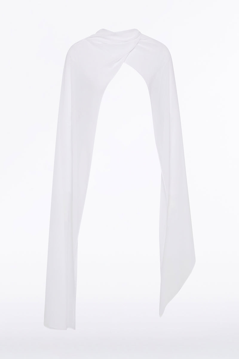 Carla Zampatti Georgette Scarf (White)