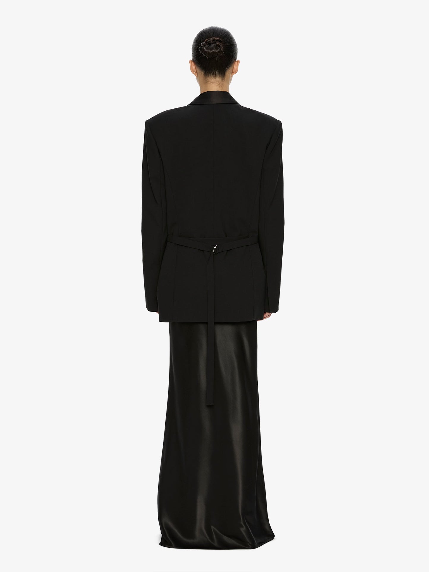 CHRISTOPHER ESBER Tuxedo Contrast Wool Blazer (Black)