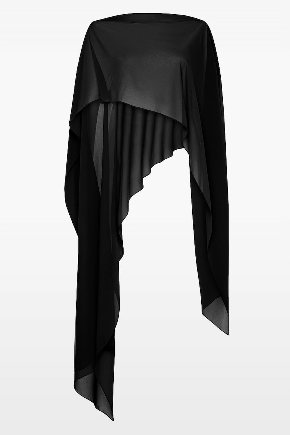 Carla Zampatti Georgette Cascata Wrap (Black)
