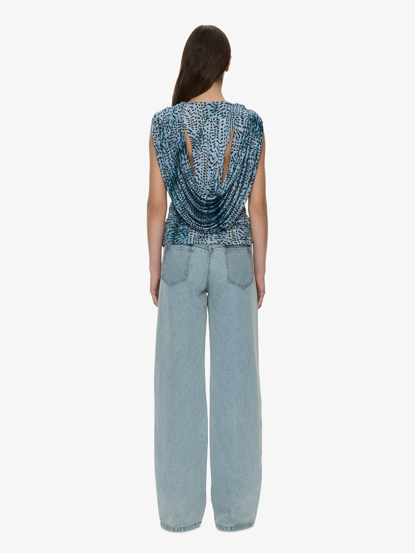 CHRISTOPHER ESBER Ripple Drape Top (Petrol)