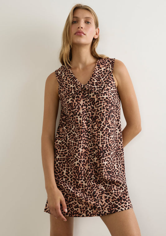 Auguste The Label Yimmi Mini Dress (Tan/Brown)