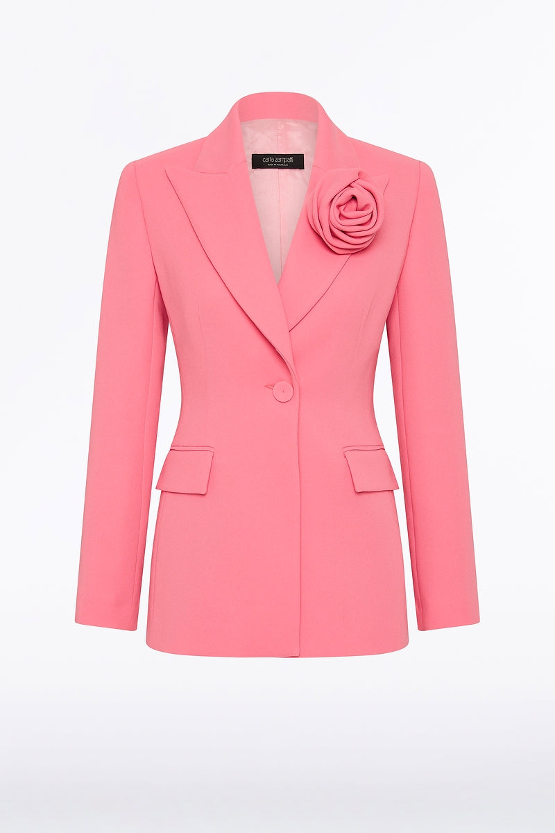 Carla Zampatti Rose Crepe Rose Blazer (Pink)