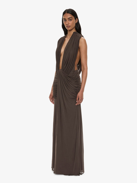 CHRISTOPHER ESBER Ripple Drape Gown (Husk)
