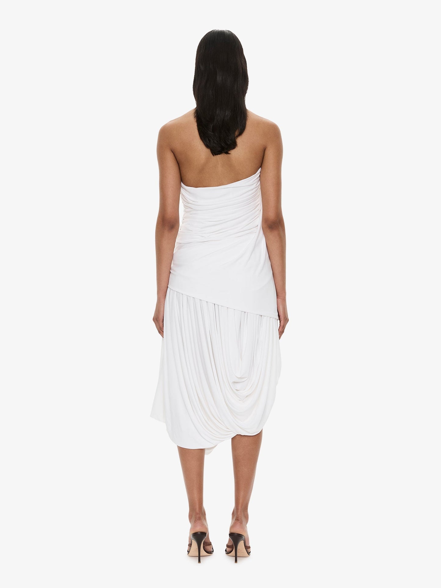 CHRISTOPHER ESBER Chime Necklace Drape Dress (White)
