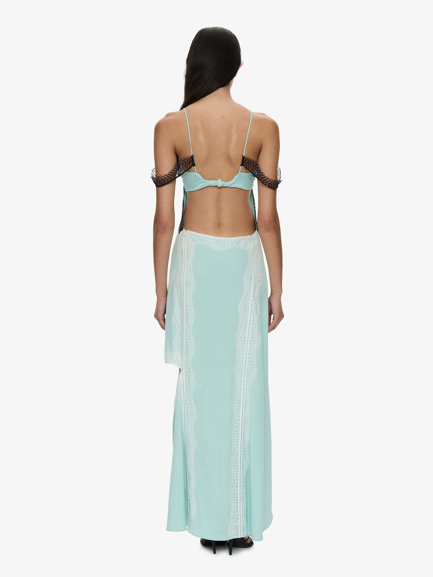 CHRISTOPHER ESBER Keira Split Lace Cutaway Dress (Multi)