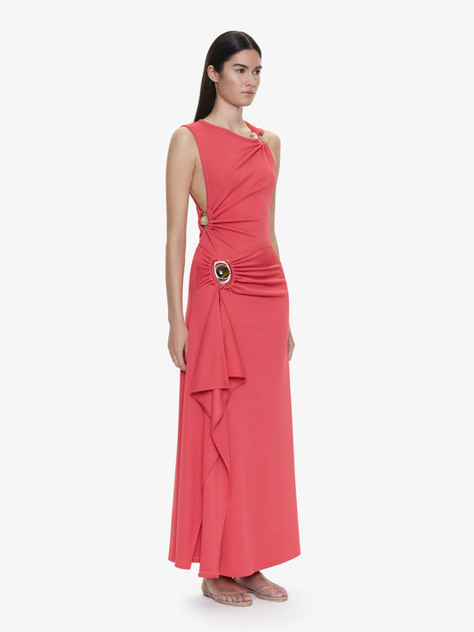 CHRISTOPHER ESBER Occhio Crystal Cascade Skirt (Watermelon)