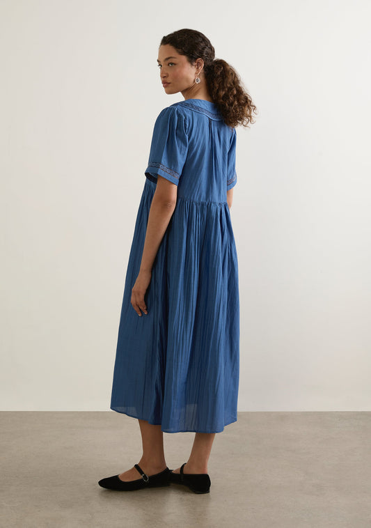 Auguste The Label Ophelia Midi Dress (Blue)