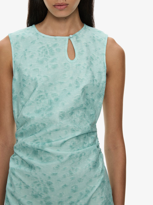 CHRISTOPHER ESBER Light Leak Jacquard Loophole Mini Dress (Mint)