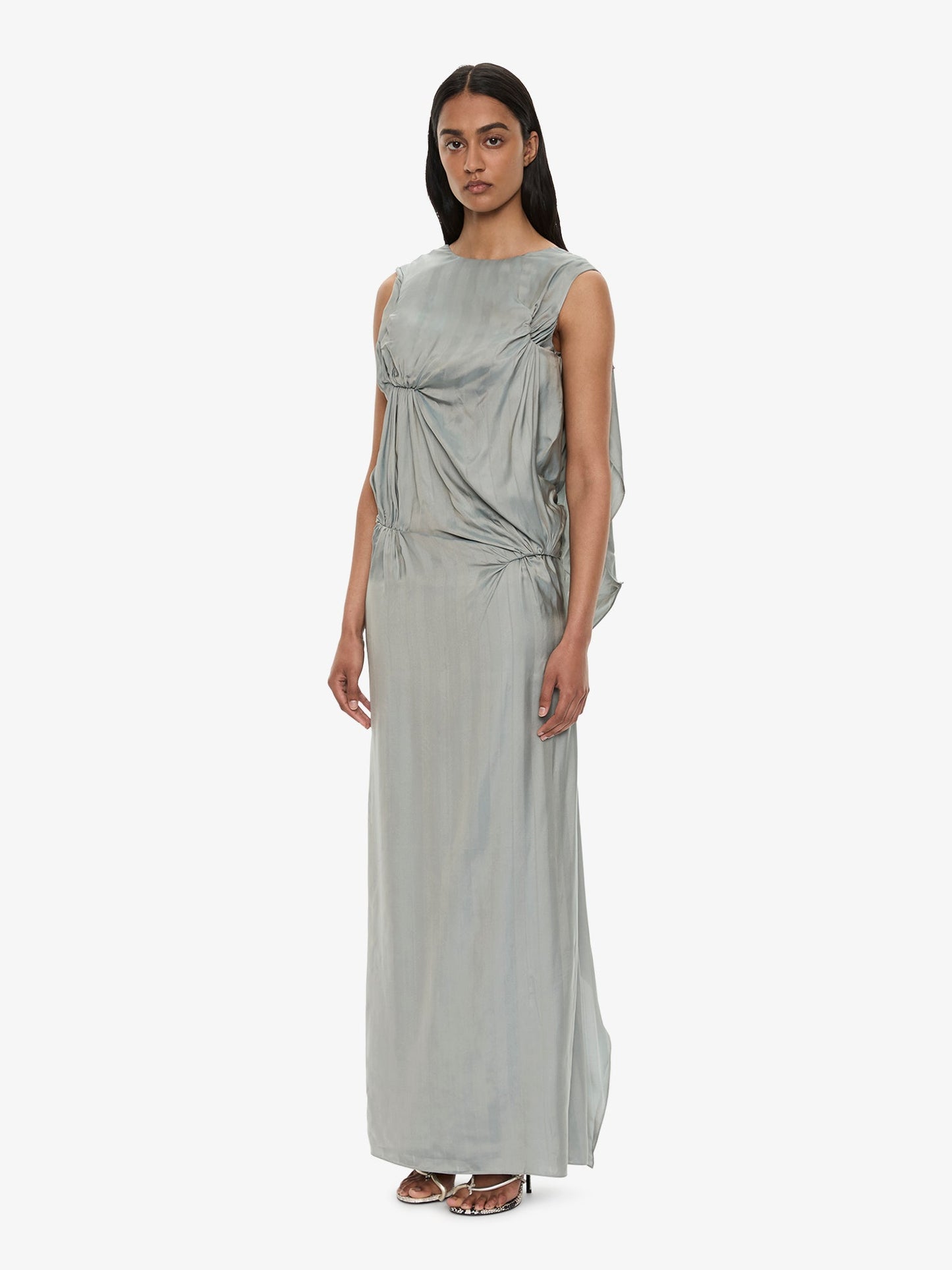 CHRISTOPHER ESBER Kacere Bikini Tuck Column Tank Dress (Slate)