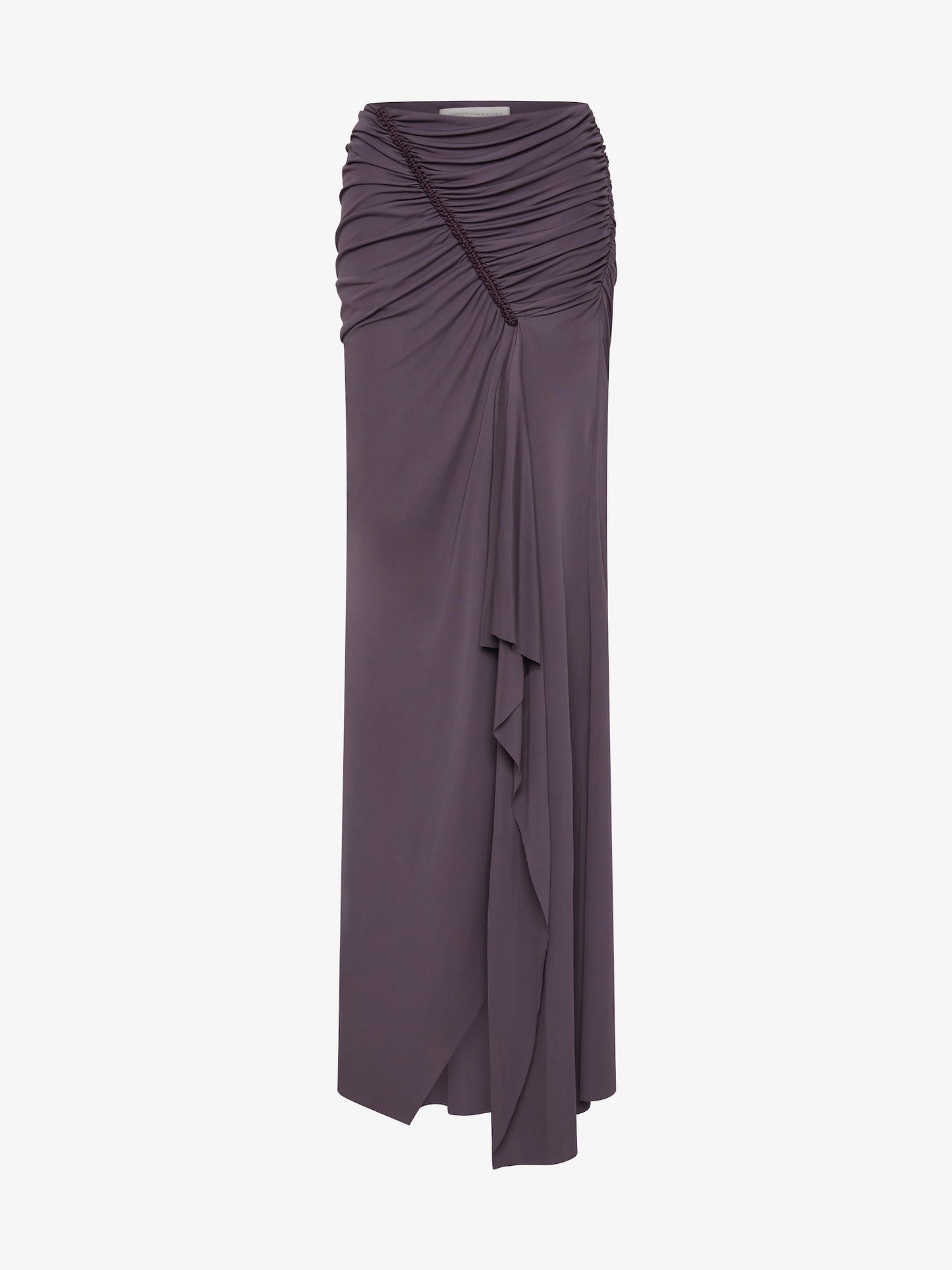 CHRISTOPHER ESBER Shibari Jersey Ruche Skirt (Violet)