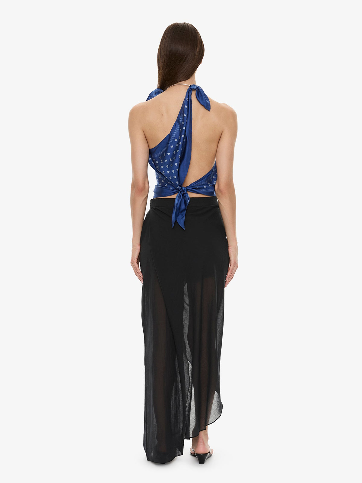 CHRISTOPHER ESBER Bandana Scarf Tie Top (Print)