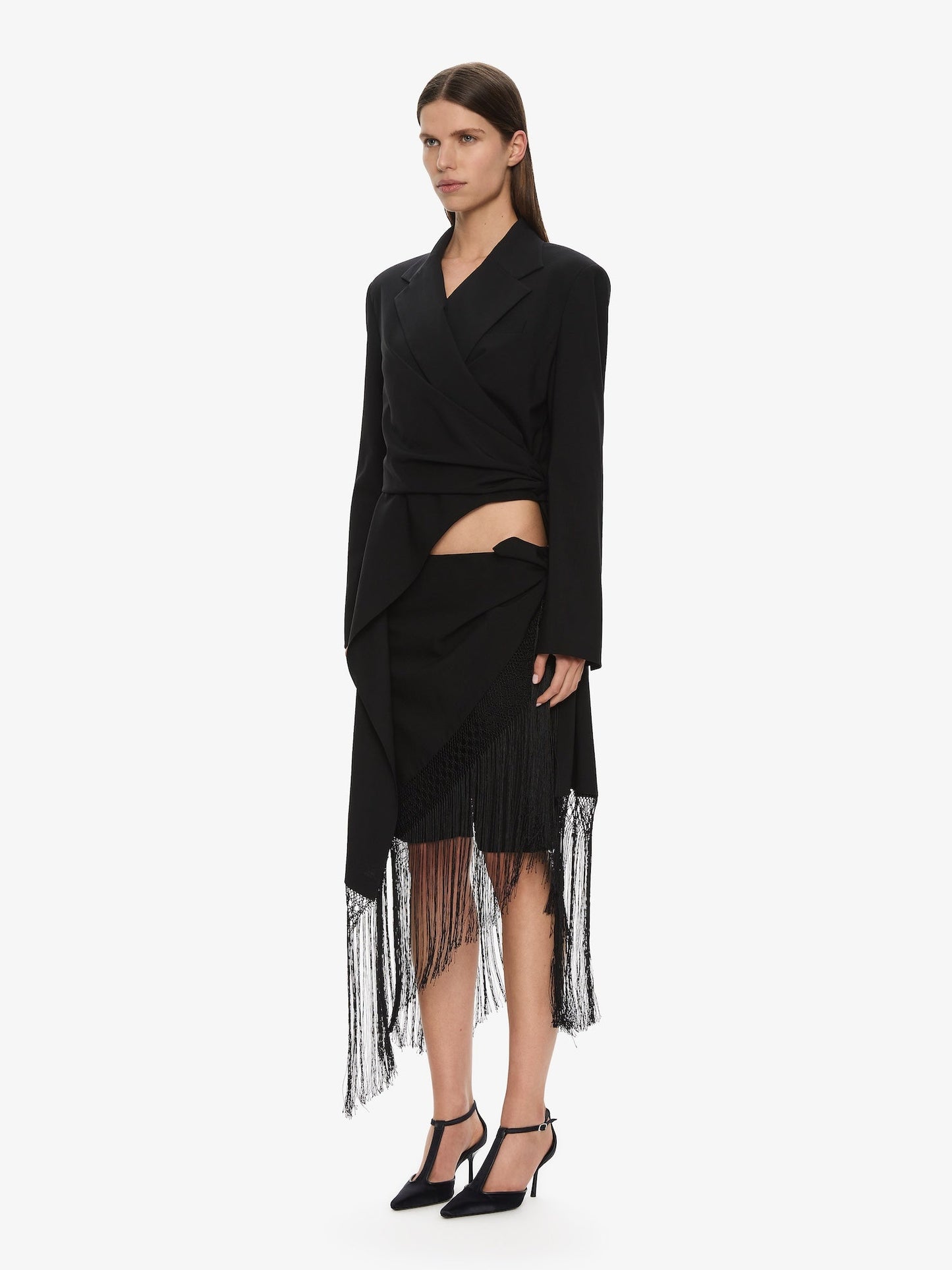 CHRISTOPHER ESBER Unravel Macrame Blazer (Black)