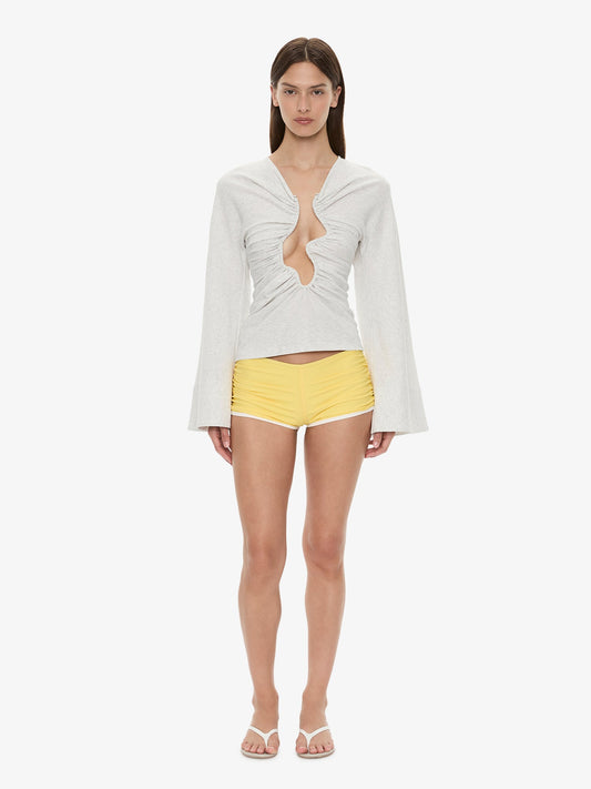 CHRISTOPHER ESBER Salacia Ruched Long Sleeve Top (Marle)