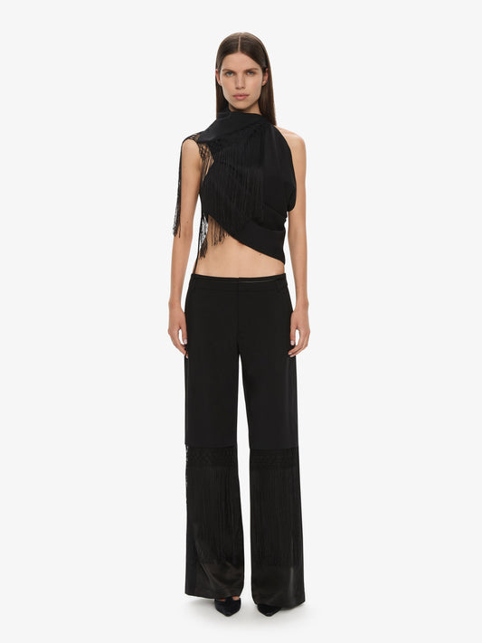 CHRISTOPHER ESBER Unravel Macrame Wrap Top (Black)