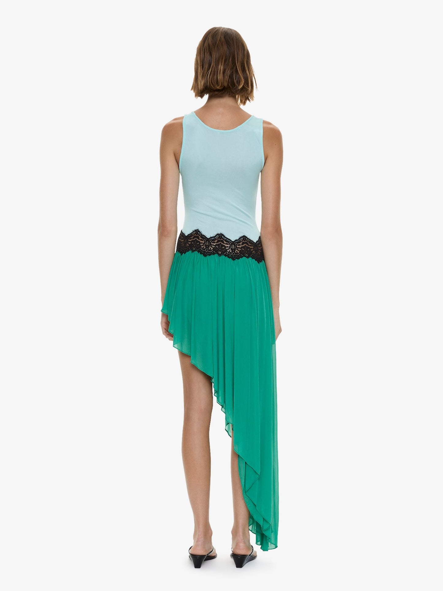 CHRISTOPHER ESBER Open Twist Swept Tank Dress (Mint)