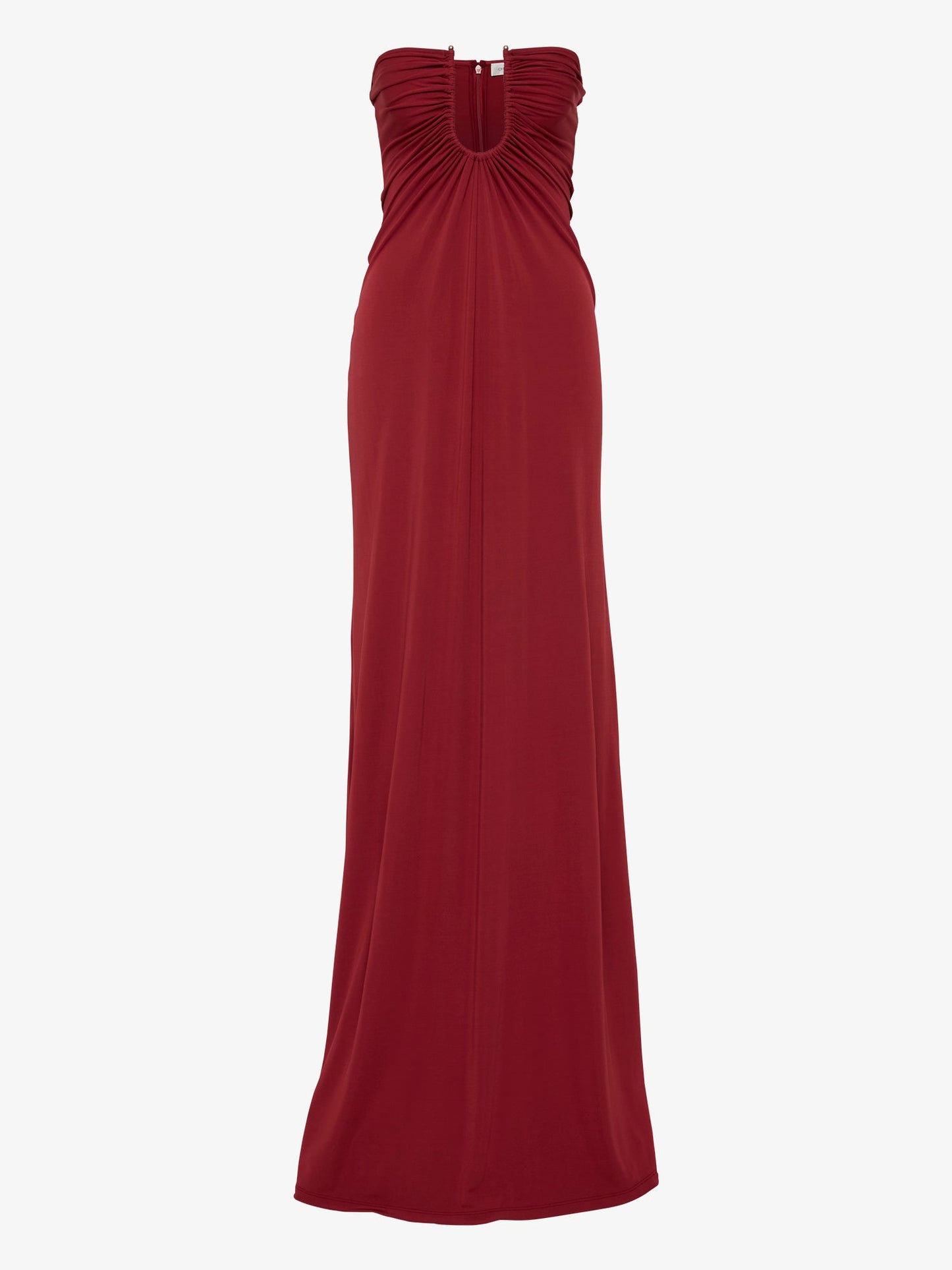 CHRISTOPHER ESBER Arced Palm Strapless Dress (Wine)