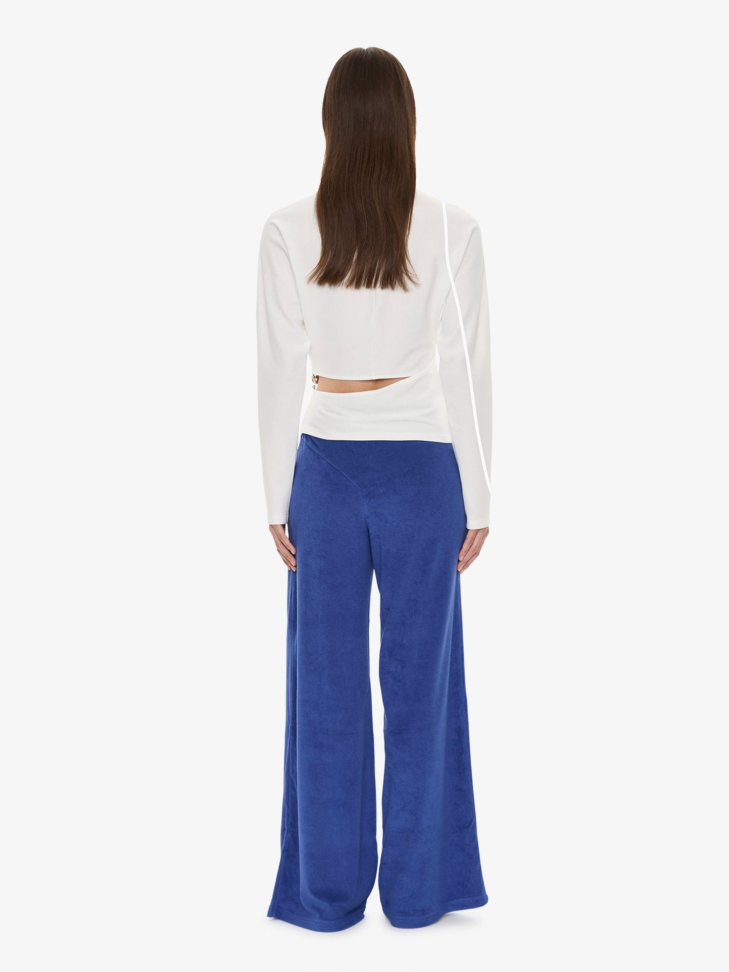 CHRISTOPHER ESBER Orbit Ruched Magyar Top (White)