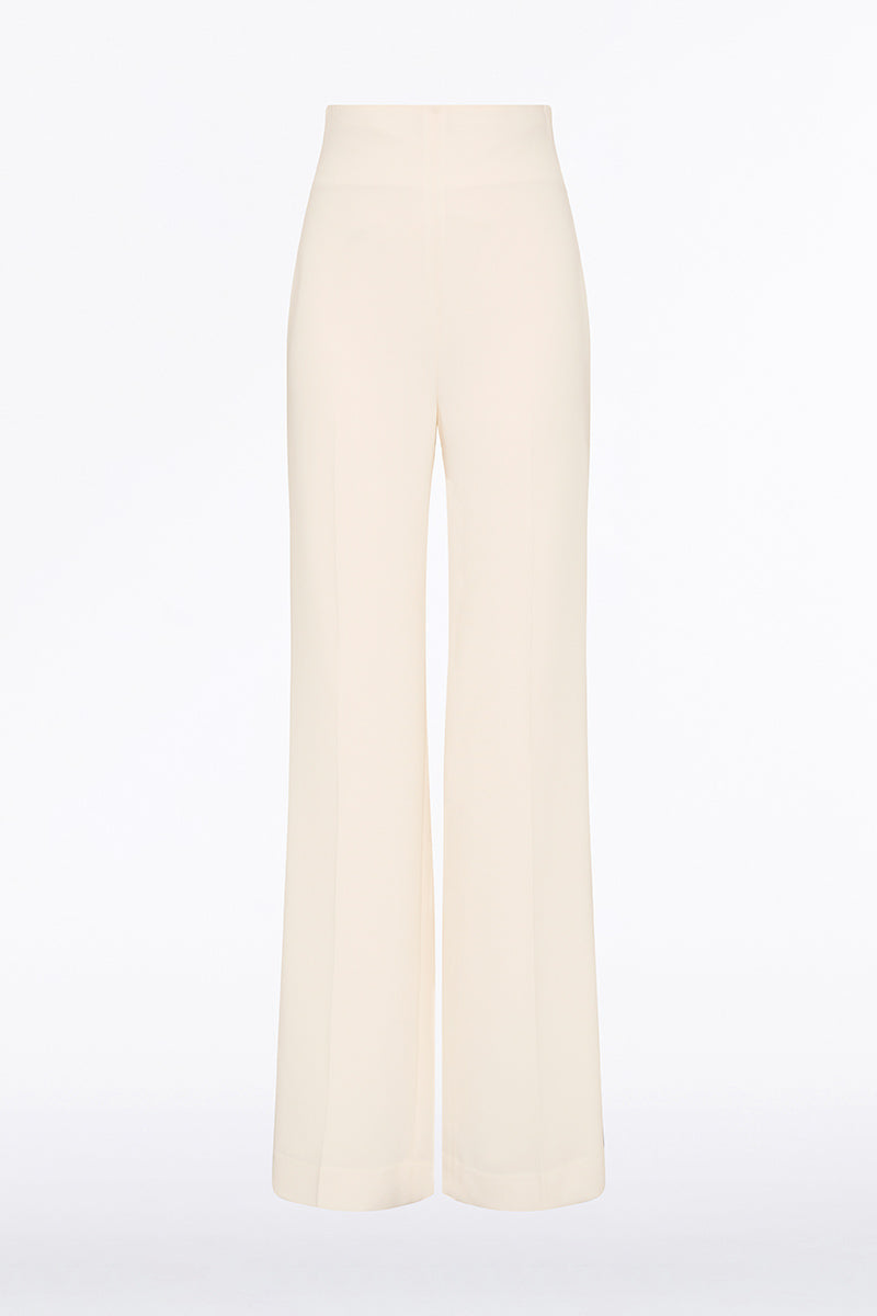 Carla Zampatti Crepe Wide Waisted Pant (Ivory)