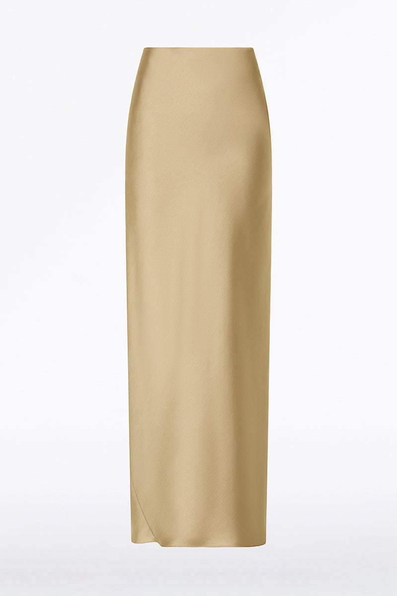 Carla Zampatti Tourmaline Satin Bias Skirt (Gold)