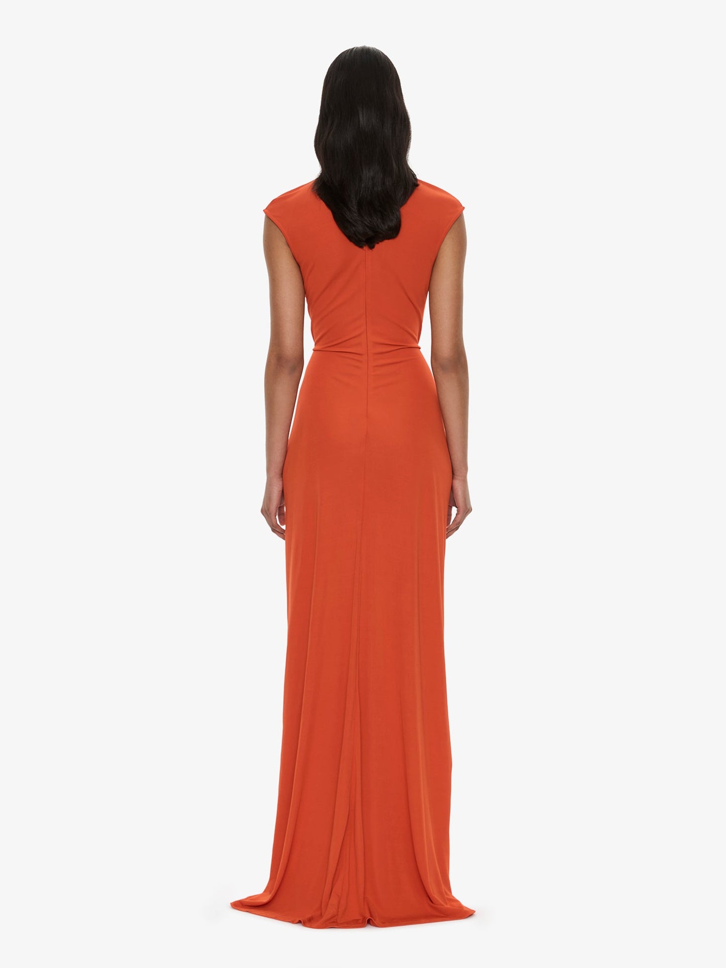 CHRISTOPHER ESBER Bezel Quartz Disconnect Short Sleeve Dress (Carnelian)