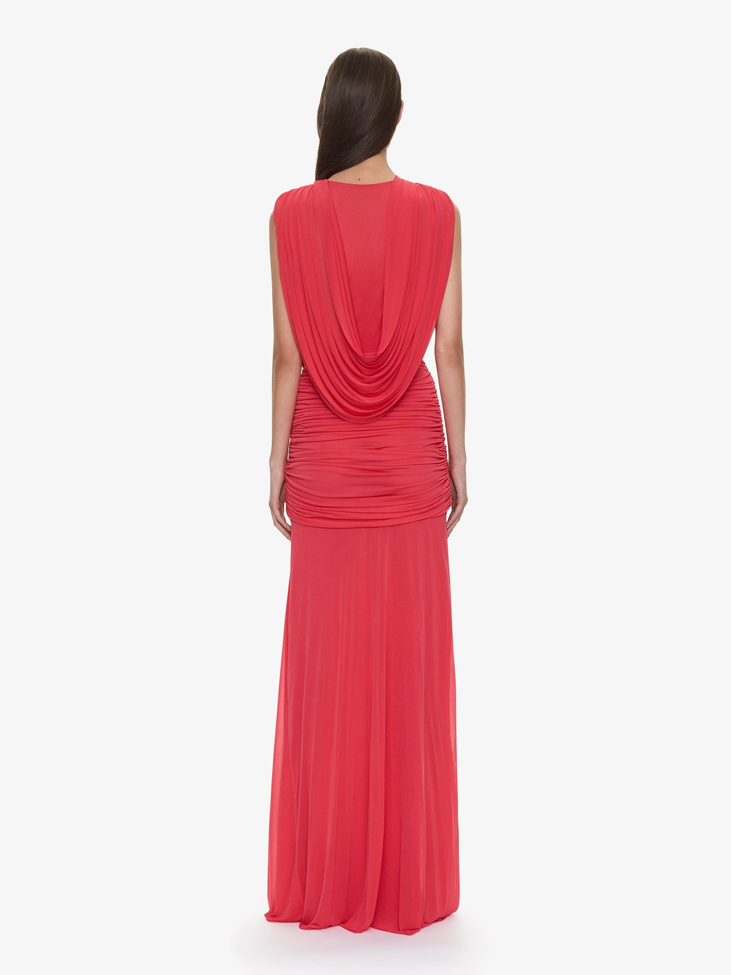 CHRISTOPHER ESBER Ripple Drape Gown (Watermelon)