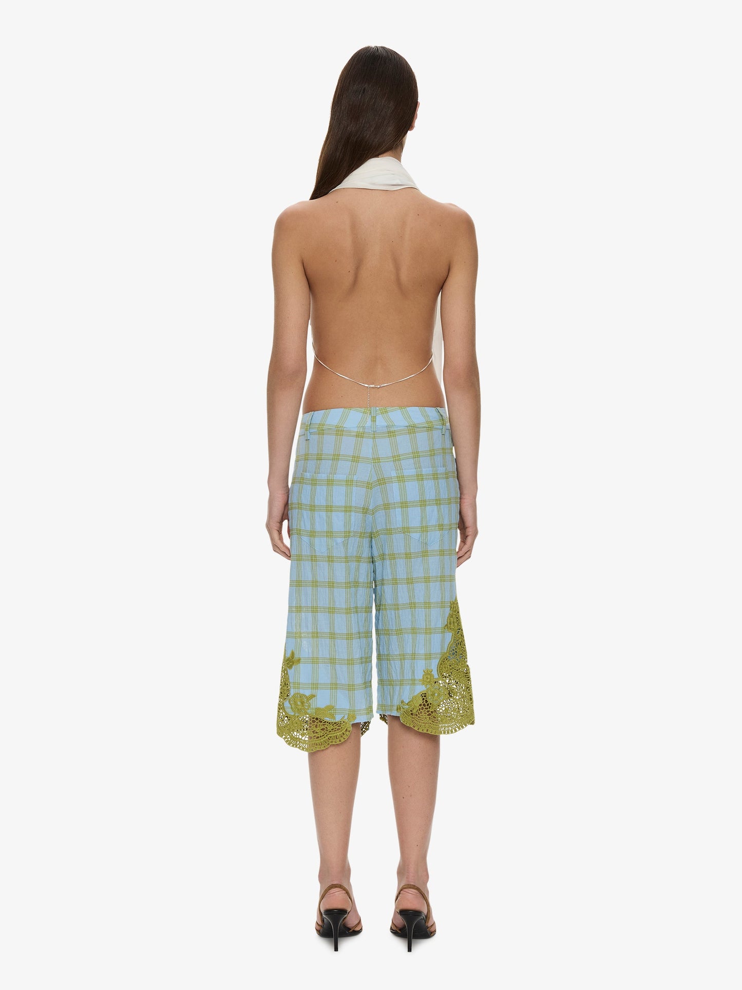 CHRISTOPHER ESBER Maya Embroidered Handkerchief Shorts (Check)