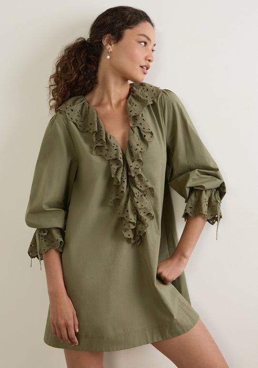 Auguste The Label Verity Mini Dress (Green)