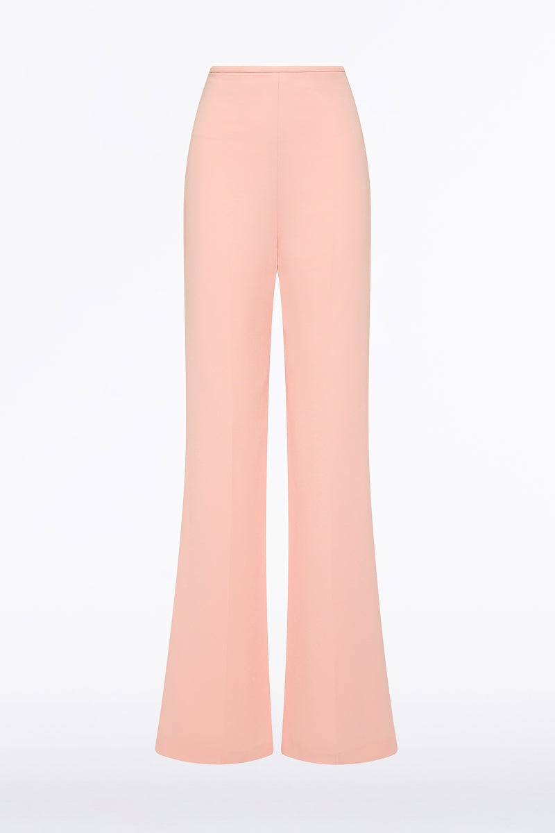 Carla Zampatti Pale Rose Crepe Classic Flared Pant (Pink)