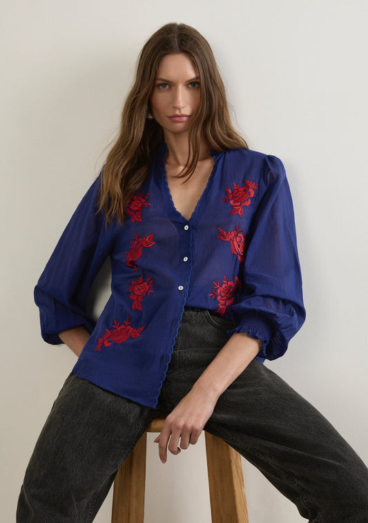 Auguste The Label Amalia Blouse (Blue)