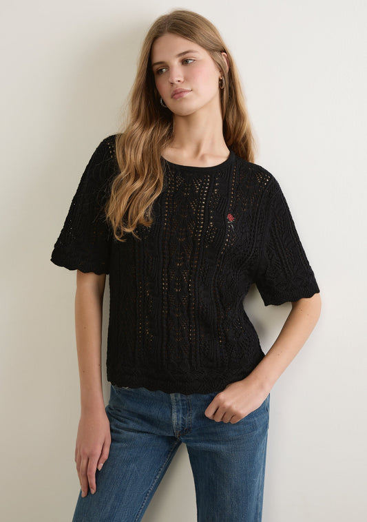 Auguste The Label Callen Knit Tee (Black)
